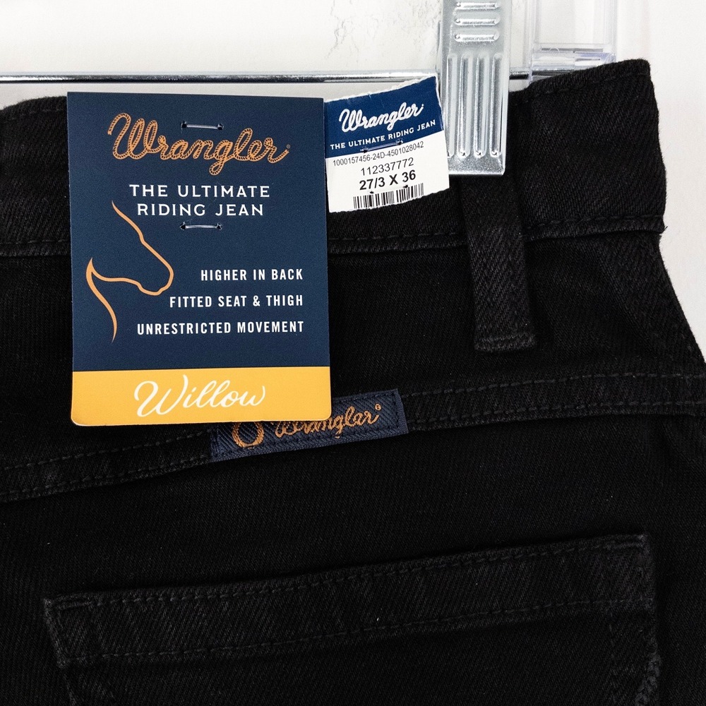 NEW Wrangler Women's 27x36 Willow Bootcut Ultimate Riding Jeans Black Western